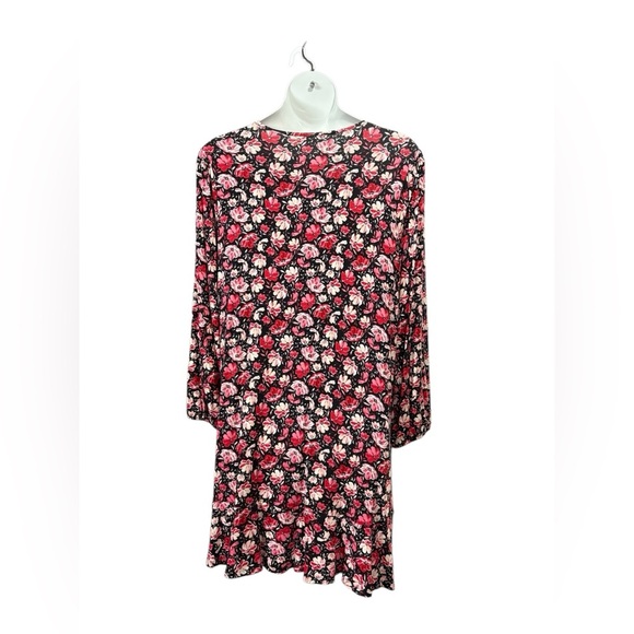 NWOT, Penningtons, Plus Size Floral Stretch Dress, 2X, Pink, Black, White - Picture 7 of 9
